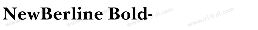 NewBerline Bold字体转换